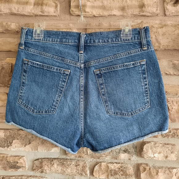Gap Denim High-Rise Cheeky Short Women's size 10P Button Fly Cut-Offs Stretch - Picture 2 of 7